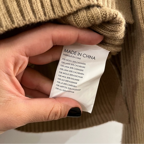 Club Monaco Cashmere Blend Ribbed Henley Sweater - Picture 8 of 8